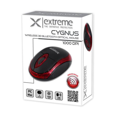 Bluetooth bezdrátová myš 3D Titanum CYGNUS XM106R - červená