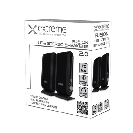 Reproduktory EXTREME XP102 FUSION 2.0, 2 x 2W, černé
