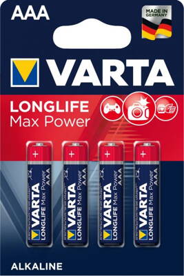 Baterie VARTA LONGLIFE Max Power 1,5V LR03 AAA alkalická - blister - cena za 4ks