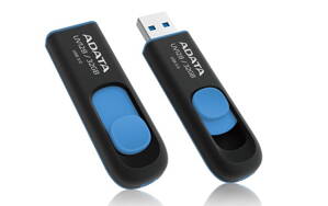 USB Flash Disk A-Data 32GB 3.0 Dash Drive UV128, černý/modrý (R: 40MB / W: 25MB)