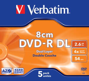 DVD-R Verbatim 2,6GB Double Layer 4x 8cm 54min slim box