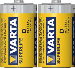 Baterie VARTA Superlife R20 1,5V- folie - velké mono - cena za 1ks baterie