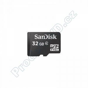 SDHC 32GB micro paměťová karta Class 4 SanDisk + SD adapter - 104374
