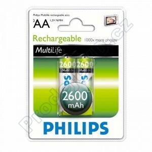 2600mAh AA Philips 1,2V NiMH - 2-pack