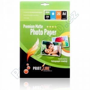 Fotopapír PrintLine A4 Premium matte 230g/m2, matný, 20-pack