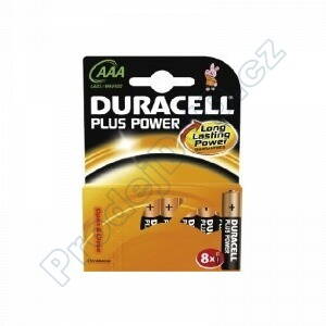Alkalické baterie Duracell Plus Power AAA 1,5V 8ks - cena za 8ks