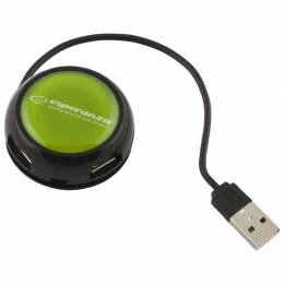 USB HUB Esperanza EA135G 2.0, 4-port, zelený