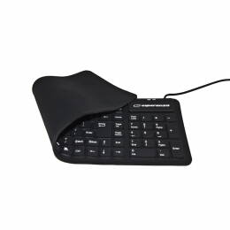 Silikonová klávesnice Esperanza EK126K, vodotěsná, US layout, USB,microUSB, černá