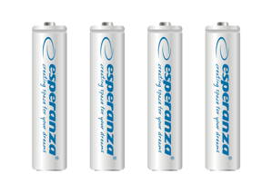 Přednabité baterie, AAA, 1.2V, 1000 mAh, Esperanza, 4-pack, cena za 4 ks baterií