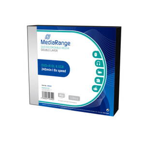 DVD+R Mediarange 8,5GB 8x slim box - 5-pack MR465