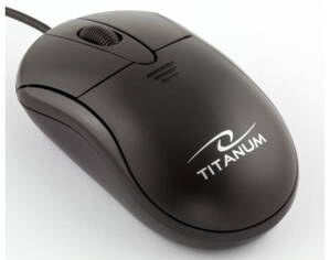 Optická myš TITANUM PIRANHA TM107K 1000 DPI, USB, černá