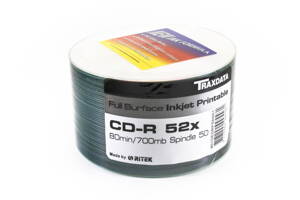 CD-R TRAXDATA 700MB 52x Printable 50-spindle