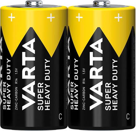 Baterie VARTA Super Heavy Duty R14 1,5V - malé mono - cena za 1ks baterie