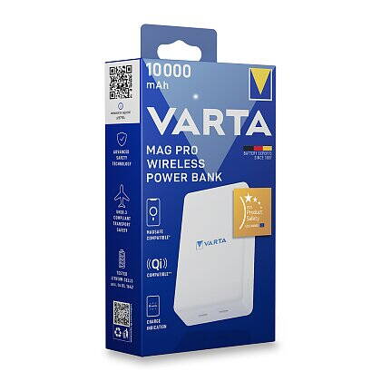 Bezdrátová powerbanka VARTA Mag Pro Wireless 10000mAh -  bílá