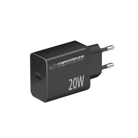 Síťová nabíječka EZC104K Esperanza 20W usb-c  černá
