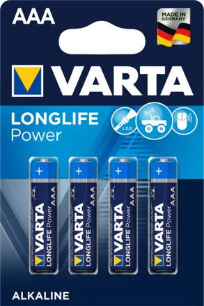 Baterie VARTA AAA LR03 1,5V LONGLIFE Power - blister - cena za 4ks