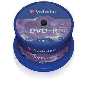 DVD+R Verbatim 4,7GB 50cake 16x 43550