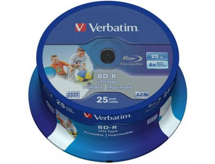Blu-ray BD-R SL Verbatim AZO 25GB 6x Printable 25-cake NON-ID 43811