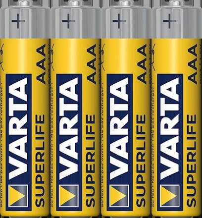 Baterie Varta AAA 1,5V R03 mikrotužkové SUPERLIFE - fólie - cena za 4ks