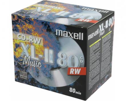 CD-RW MAXELL MUSIC 700MB XL II JC 10pack - cena za 10ks