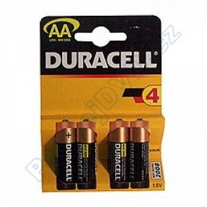 Alkalické baterie Duracell Basic AA 1,5V 4ks - cena za 4ks