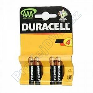 Alkalické baterie Duracell Basic AAA 1,5V 4ks - cena za 4ks