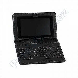 Ochranný obal s klávesnicí na tablet ESPERANZA EK127, 7,85", s podstavcem, černý z PVC, US layout, Micro USB