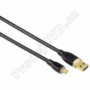 Micro USB 2.0 kabel, typ A - micro B, 0,75m, černý