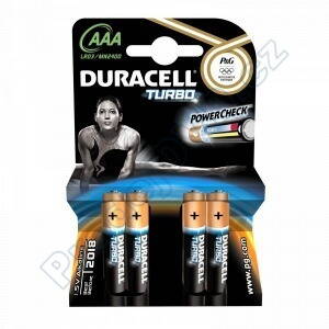 Alkalické baterie Duracell TURBO AAA 1,5V 4ks - cena za 4ks