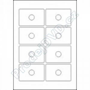 Etiketa UNI 84x59/18, A4, 8ks na archu (pro vizitkové CD)