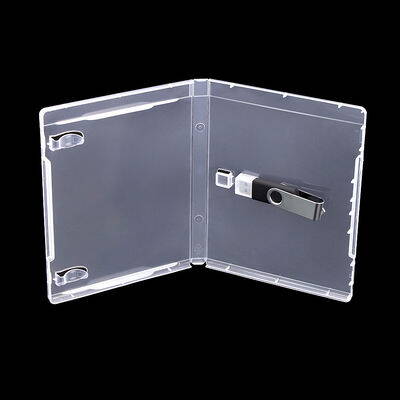 Pouzdro na USB Flash transparentní, folie pro booklet, vnitřní svorka, 170x135x14mm BOX905