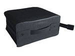 Koženkový box na 400 CD/DVD s uchem - černý BOX95