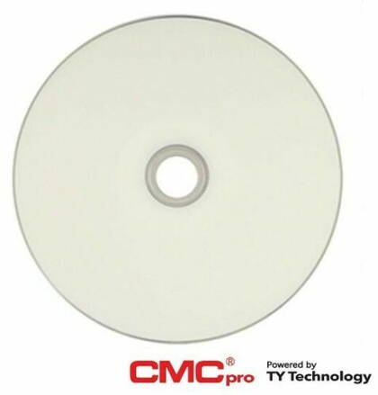 DVD-R CMC Pro Value Line 4.7GB|120min 16x speed, thermo retransfer fullsurface printable, white, wide sputtered, Shrink 100, powered by TY Technology