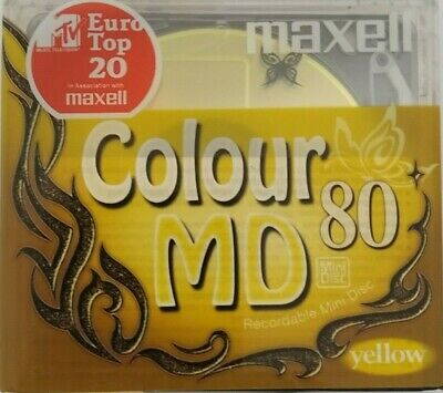 Minidisc Maxell MD80 COLOUR - yellow