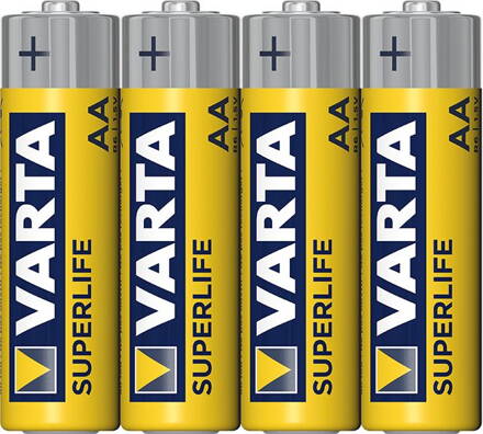 Baterie Varta Superlife AA R6 1,5V tužková - fólie - cena za 1ks baterie