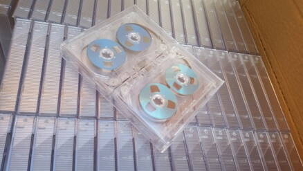 Obal na MC kazetu - audiokazetu - double, čirý