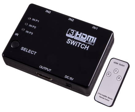 HDMI SWITCH Esperanza 3X IN 1X OUT EB267 s dálkovým ovládáním