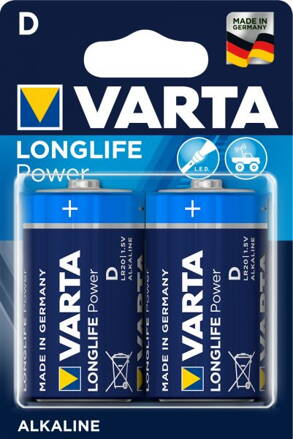 Baterie VARTA LONGLIFE Power 1,5V LR20  alkalické - blister- velké mono - cena za 2ks