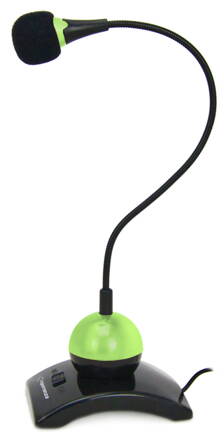 Esperanza EH130G CHAT stolní mikrofon s ohebným ramenem a vypínačem - zelený