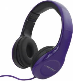 Stereo sluchátka Esperanza EH138V SOUL fialová, ovládání hlasitosti, skládací