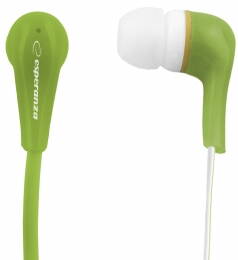 Sluchátka do uší - špunty, Esperanza LOLLIPOP EH146G, zelená