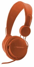 Stereo sluchátka Esperanza EH148O SENSATION oranžová, ovládání hlasitosti