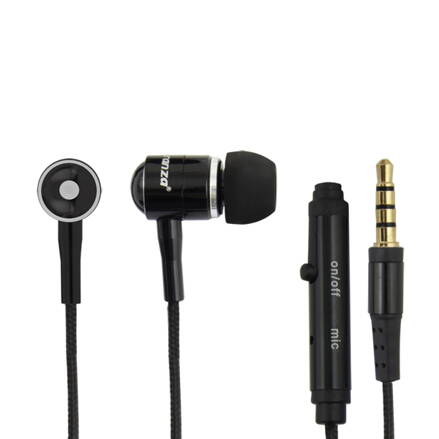 Sluchátka do uší - špunty s mikrofonem, Esperanza EH162K, černá