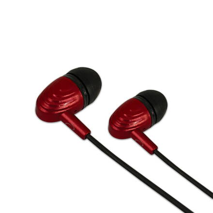 Sluchátka do uší - špunty s mikrofonem Esperanza EH193KR - černo-červené