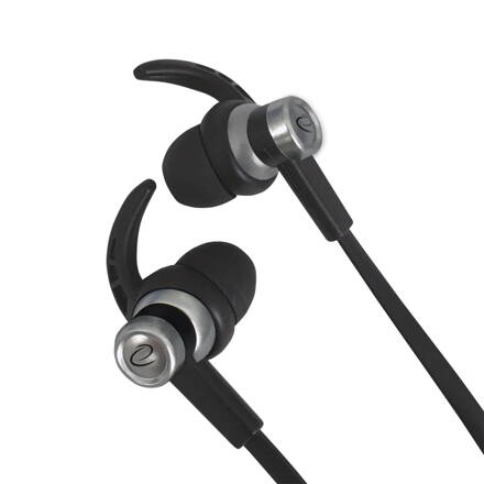 Sluchátka do uší - špunty s mikrofonem Esperanza EH201KS - černo-stříbrná