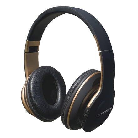 Bezdrátová sluchátka s mikrofonem EH220 Esperanza SHANGE Bluetooth 5.0, černá