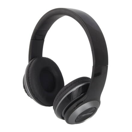 Bezdrátová sluchátka s mikrofonem EH221 Esperanza SKALD Bluetooth 5.0, černá, slot na micro SD kartu