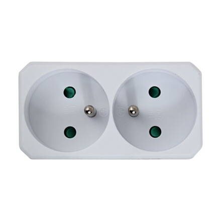 Rozbočovací zásuvka 2x 240V 16A bílá Esperanza ELK305W