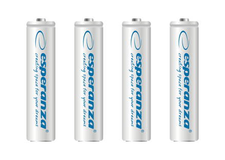 Přednabité baterie, AAA, 1.2V, 1000 mAh, Esperanza, 4-pack, cena za 4 ks baterií