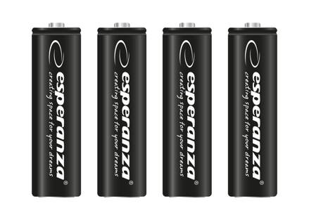 Přednabité baterie, AA, 1.2V, 2600 mAh, Esperanza EZA106, 4-pack, cena za 4 ks baterií